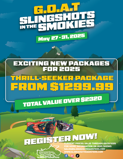 Slingshots in The Smokies 2025 – All Inclusive - Thrill-Seeker Package Registration (VIP Package)